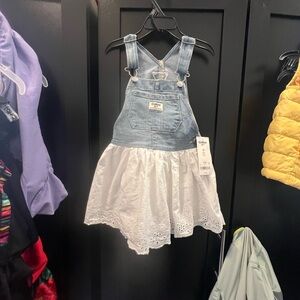 OshKosh B'gosh Denim and White Kids Overalls